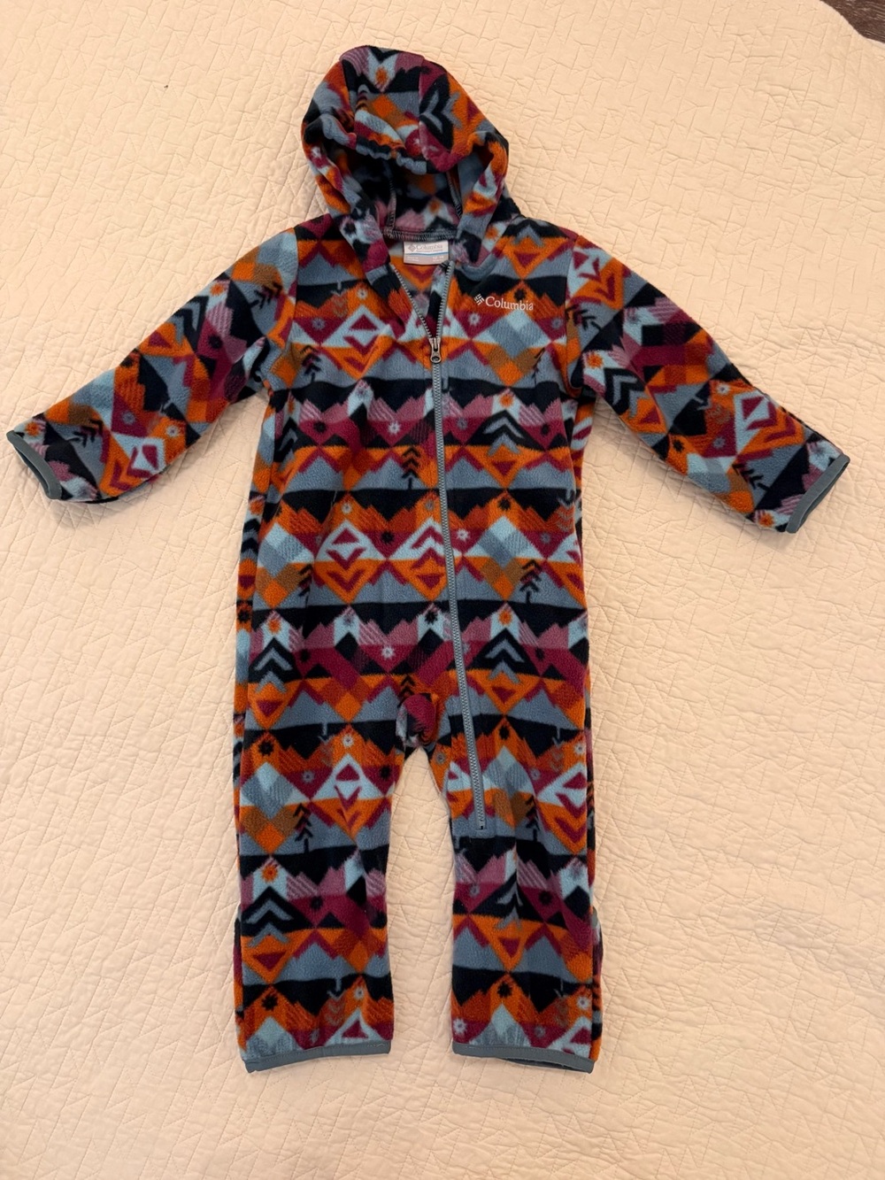 Columbia Kids' Hooded Fleece One-Piece - Multicolor Aztec